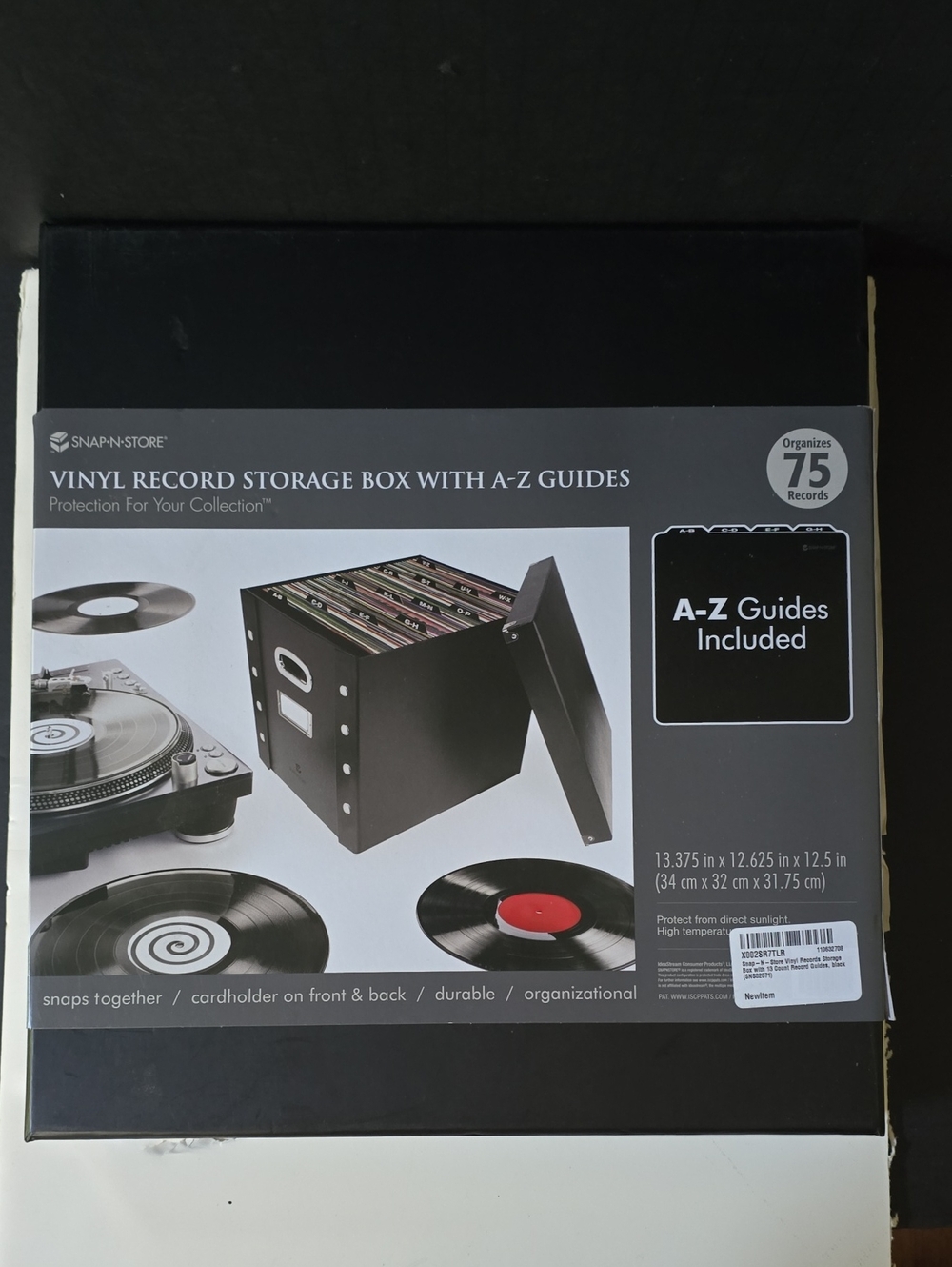 NEW Vinyl Record Storage Box - Picture 2 of 3